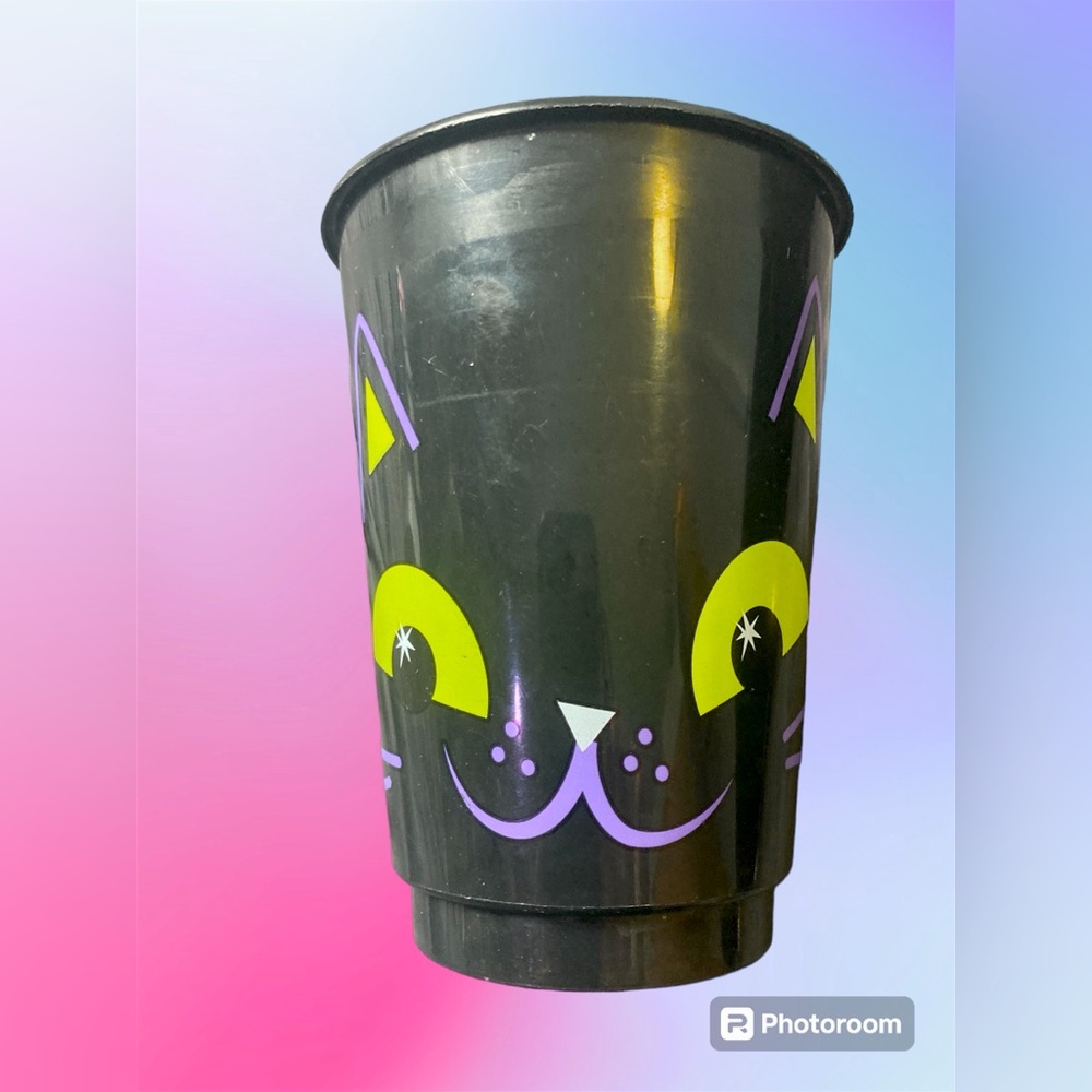 💝✨FREE w/ any purchase - Halloween Cat Plastic Cup
